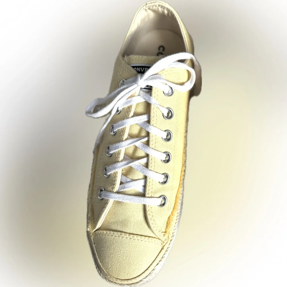 Converse Chuck Taylor Hard to Find All Star Espadrille Sneakers Yellow Size 9.5 - Picture 10 of 16